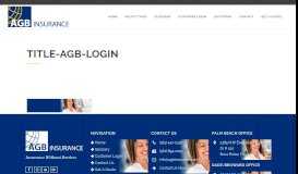 
							         Title-AGB-Login - AGB Insurance								  
							    