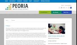 
							         Title I / Overview - Peoria Unified School District								  
							    