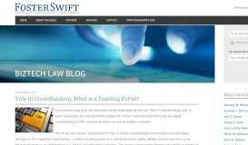 
							         Title III Crowdfunding: What is a Funding Portal?: Technology Law ...								  
							    