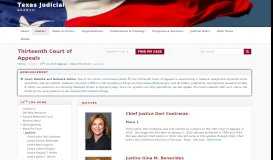 
							         TJB | 13th COA | About the Court | Justices - Texas Courts								  
							    