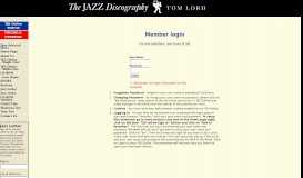 
							         TJD-Online: Login - The Jazz Discography								  
							    