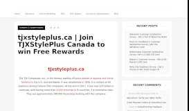 
							         tjxstyleplus.ca | register yourself and win free Rewards								  
							    