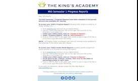 
							         TKA Mid-Semester 1 Progress Reports Now in Parent Portal								  
							    