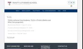 
							         TLCA - Trinity Lutheran School								  
							    