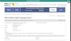 
							         TMCC-Dandini-English Language Learner - Medical Home Portal								  
							    