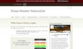 
							         TMN Hours Entry Login | Texas Master Naturalist								  
							    