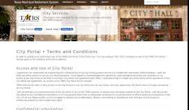 
							         TMRS • City Portal Information • Terms								  
							    