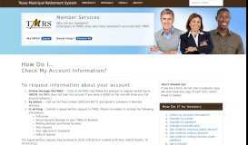 
							         TMRS • How Do I Check My Account Information? - Texas Municipal ...								  
							    