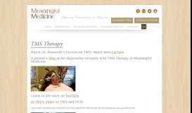 
							         TMS Therapy | Meaningful Medicine								  
							    