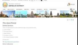 
							         TN e-Sevai Portal | Ariyalur District, Government of Tamil Nadu ...								  
							    