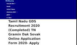 
							         TN GDS Recruitment 2019 Gramin Dak Sevak Online Application Form								  
							    