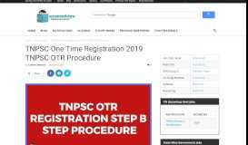 
							         TNPSC One Time Registration 2019 TNPSC OTR Procedure ...								  
							    