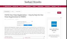 
							         TNPSC One Time Registration Process - Apply Steps for TNPSC OTR								  
							    