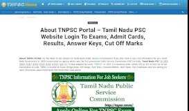 
							         TNPSC Portal Login to Tamil Nadu PSC Exams, Recruitments, Admit ...								  
							    