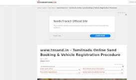 
							         TNSAND Vehicle Registration & Online Sand Booking at www ...								  
							    