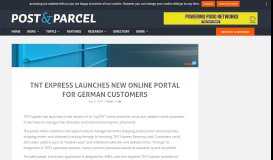 
							         TNT Express launches new online portal for German customers | Post ...								  
							    