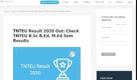 
							         TNTEU Result 2019 Declared @ tnteuresult.in: Check TNTEU ...								  
							    
