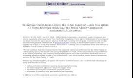 
							         To Improve Travel Agent Loyalty, the Hilton Family of Hotels Now ...								  
							    