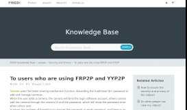 
							         To users who are using FRP2P and YYP2P - fredi								  
							    