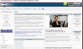
							         Toastmasters - Saffron Walden Speakers Club :: Home - Toastmasters								  
							    