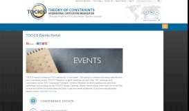 
							         TOCICO Events Portal - Theory of Constraints International ...								  
							    
