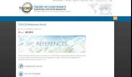 
							         TOCICO Reference Portal - Theory of Constraints International ...								  
							    