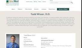 
							         Todd Wisser, DO - New West Physicians								  
							    