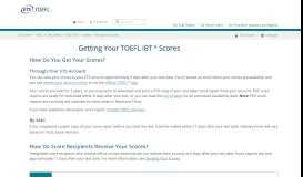 
							         TOEFL iBT: Get Scores - ETS.org								  
							    