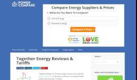 
							         Together Energy Reviews & Tariffs: 2018 Electricity & Gas Comparison								  
							    