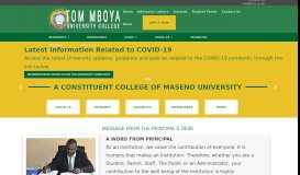 
							         Tom Mboya University College | Homa Bay | TMUC								  
							    