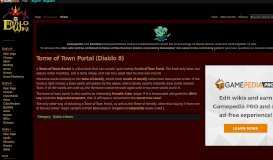 
							         Tome of Town Portal (Diablo II) - Diablo Wiki								  
							    