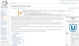 
							         Tomsk State University - Wikipedia								  
							    