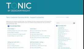 
							         Tonic Customer Success Portal - Support & Queries								  
							    
