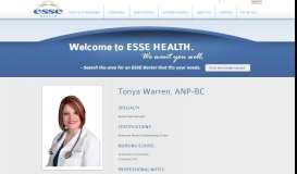 
							         Tonya Warren, ANP-BC - Esse Health								  
							    
