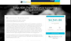 
							         Tonys 40th Charity Bonanza supporting Backpacks4SAKids ...								  
							    