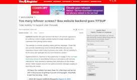 
							         Too many leftover screws? Ikea website backend goes TITSUP • The ...								  
							    