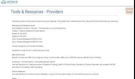 
							         Tools & Resources - Providers | Optimum HealthCare Inc.								  
							    