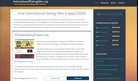 
							         Top 10 Best International Dating Sites & Apps 2019								  
							    