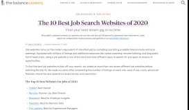 
							         Top 10 Best Job Websites - The Balance								  
							    