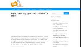 
							         Top 10 Best Spy Spot GPS Trackers of 2019 - Top 10 Review Of								  
							    