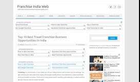 
							         Top 10 Best Travel Franchise Business Opportunities In India ...								  
							    