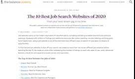 
							         Top 10 Best Websites For Jobs - The Balance Careers								  
							    