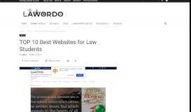 
							         TOP 10 Best Websites for Law Students - LawOrdo								  
							    