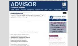 
							         Top 10 Biodiverse Wineries in the US, 2017 - Wine Industry Advisor								  
							    