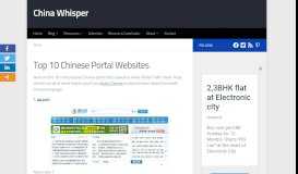 
							         Top 10 Chinese Portal Websites - China Whisper								  
							    