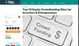 
							         Top 10 Equity Crowdfunding Sites for Investors & Entrepreneurs								  
							    