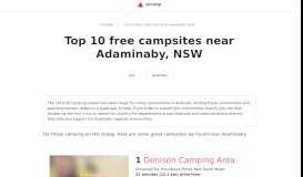 
							         Top 10 free campsites near Adaminaby, NSW - Aircamp								  
							    