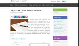 
							         Top 10 Free Online Resume Builders - Icecream Tech Digest								  
							    