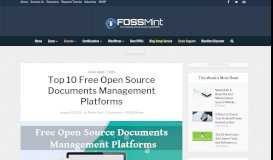 
							         Top 10 Free Open Source Documents Management Platforms								  
							    