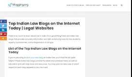 
							         Top 10 Indian Law Blogs on the Internet Today | Legal Websites								  
							    
